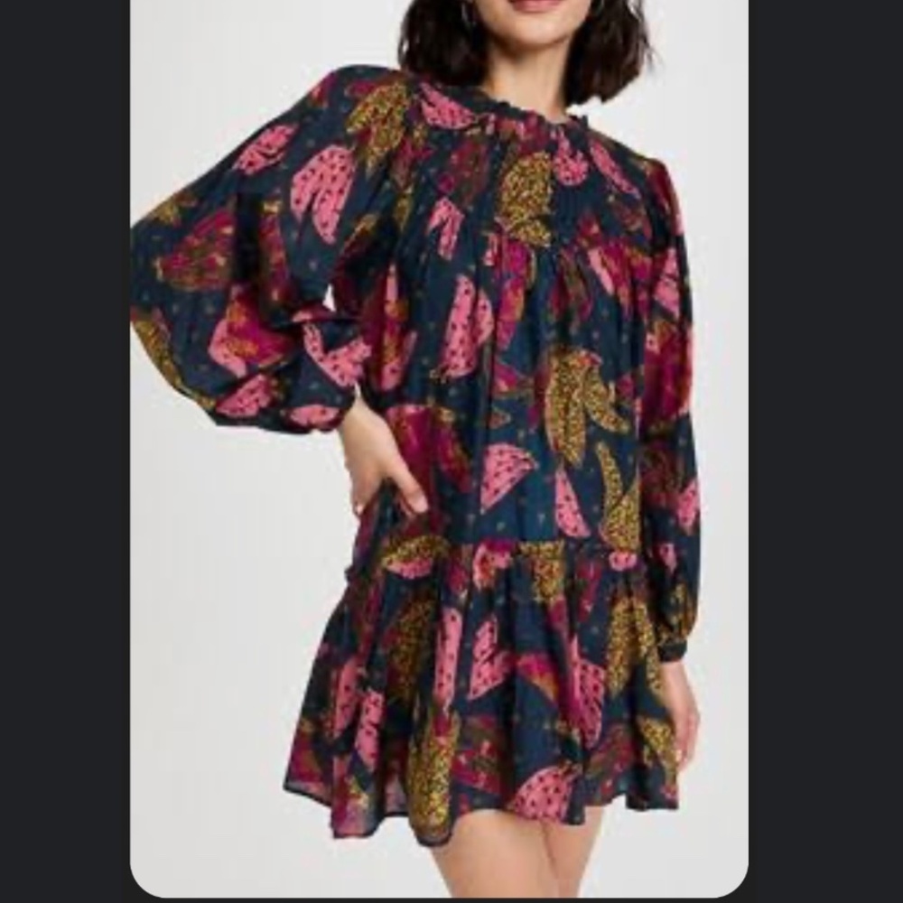 Farm Rio Patchwork Bananas Mini Dress - Small -NWOT